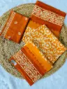 Fabric: Pure Mul Mul Cotton – soft, breathable & skin-friendly  ✨Print: Traditional Wax Batik Print – handcrafted for an authentic look  ✨Saree Cut: 6.30 meters